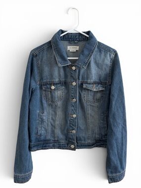 Ciso Blue Denim Jean Jacket with Button Front